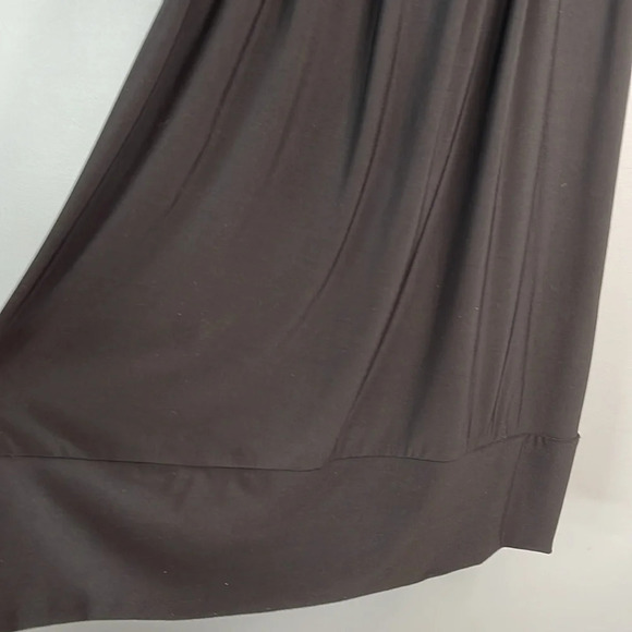 TIANA B. Black Box Pleat Scoop Neck Short Sleeve Shift Dress Loose Classic M - Picture 5 of 12